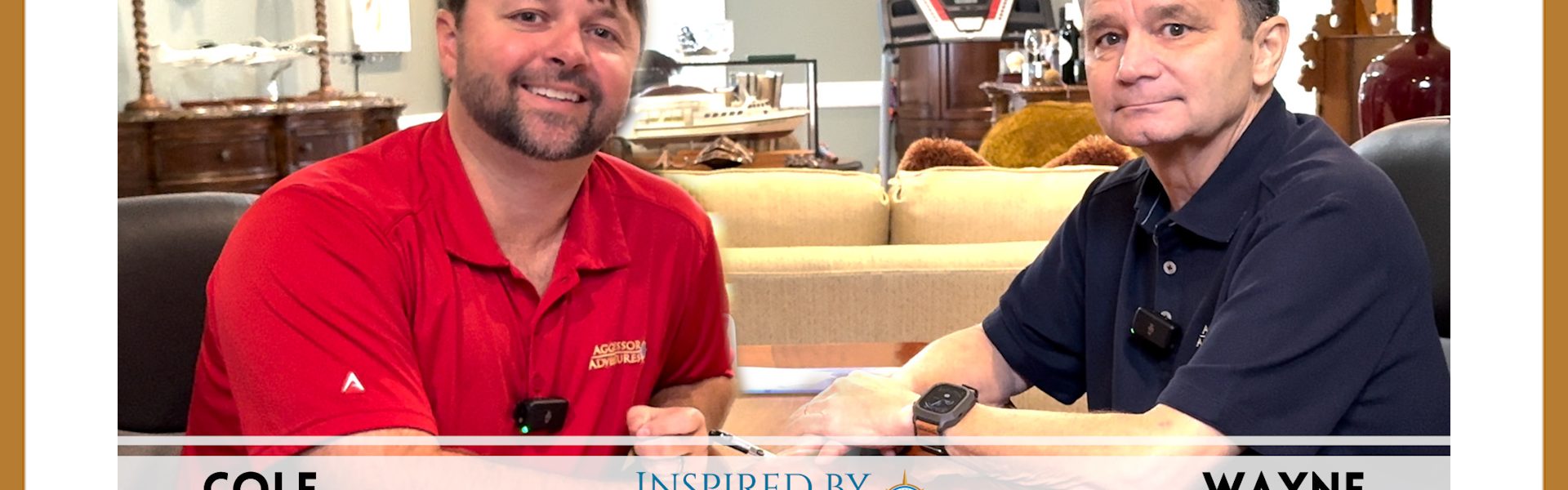 Wayne Brown and Cole Watkins recording Aggressor Adventures’ October 2025 podcast episode