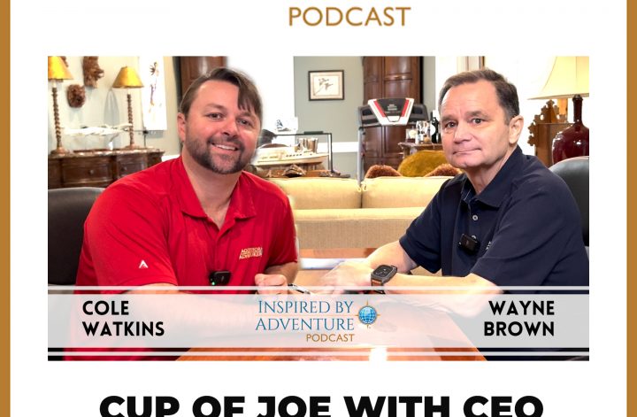 Wayne Brown and Cole Watkins recording Aggressor Adventures’ October 2025 podcast episode